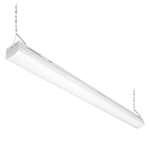 4 ft. 45-Watt Integrated LED Dimmable Garage Workshop Strip Light Fixture Shop Light 4420-4940-5850 Lumens 5000K