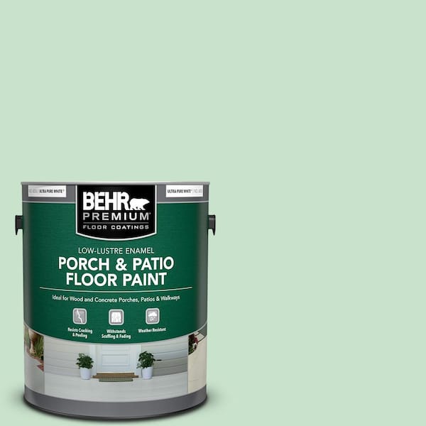 BEHR PREMIUM 1 gal. #M410-2 Wishful Green Low-Lustre Enamel Interior/Exterior Porch and Patio Floor Paint