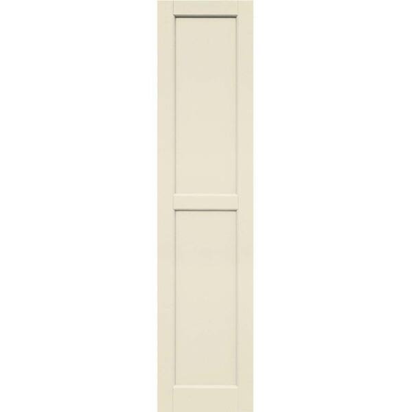 Winworks Wood Composite 15 in. x 65 in. Contemporary Flat Panel Shutters Pair #651 Primed/Paintable