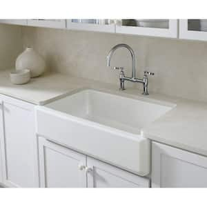 Whitehaven Farmhouse/Apron-Front Cast Iron 36 in. Single Basin Kitchen Sink in Sea Salt