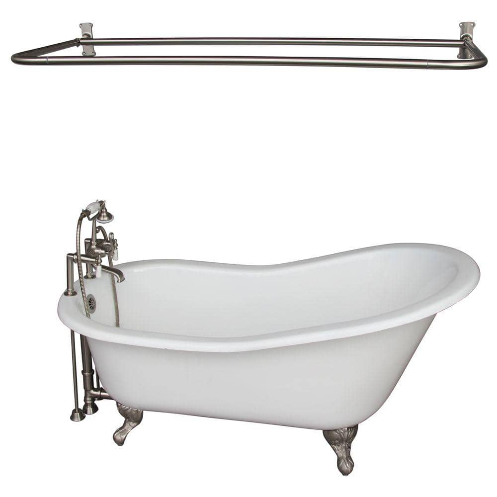 Barclay Products 5 ft. Cast Iron Ball and Claw Feet Slipper Tub in ...