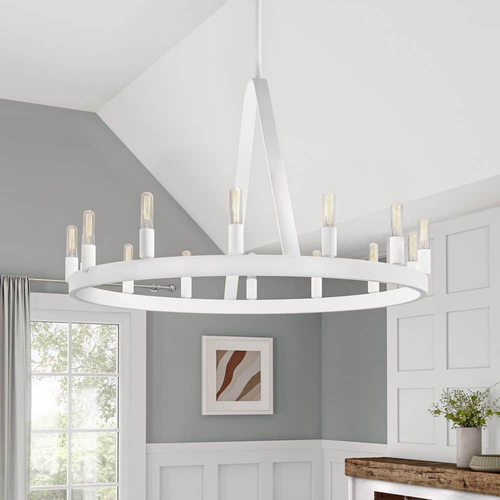 Carousel 14-Light Matte White Chandelier price history on PriceWatchPro