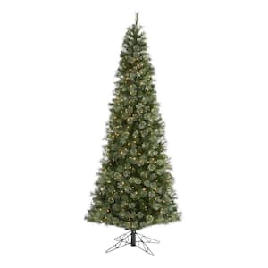10 ft. Pre-lit Cashmere Slim Artificial Christmas Tree with 750 Warm White Lights