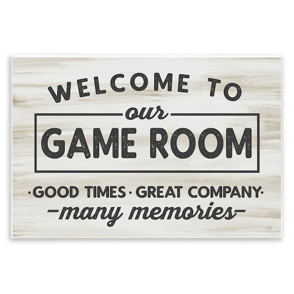 Stupell Industries Welcome To Game Room by Lux + Me Designs 1 Piece Unframed Abstract Graphic Art Print 19 in. x 13 in.