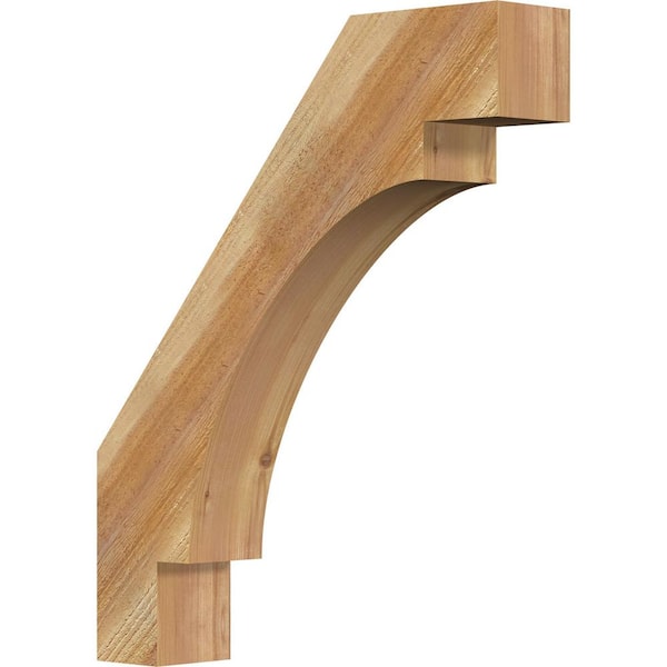 Ekena Millwork 4"W x 20"D x 24"H Merced Rough Sawn Knee Brace, Western Red Cedar