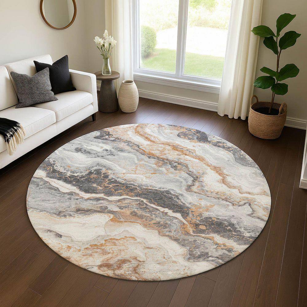 Addison Rugs Mayfield Premium Machine Washable Abstract AMF1709 Silver ...