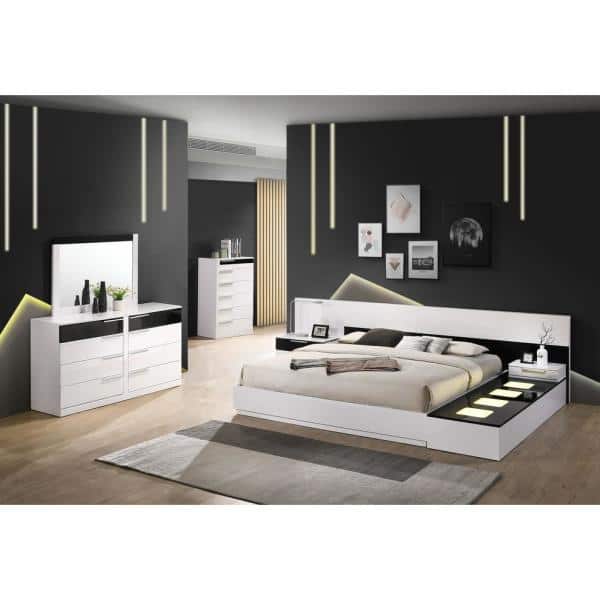 Best Master Furniture Bahamas Modern, Modern White King Bedroom Set