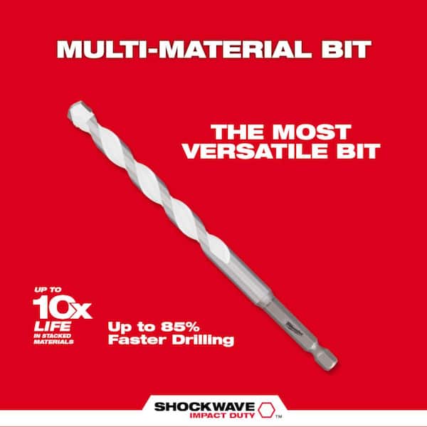 Milwaukee SHOCKWAVE Carbide Hammer Drill and Multi-Material Bit Set (17-Piece)