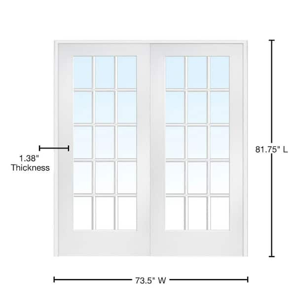 Interior Double Door Size Chart Brokeasshome Com   Primed Mmi Door French Doors Z009322ba 40 600 