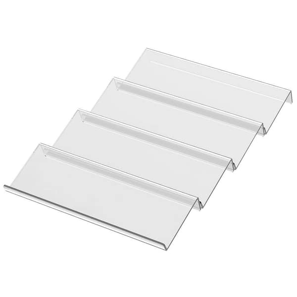 4 Tier Acrylic Spice Drawer Organizer Rack Clear Expandable Tray for Kitchen Seasoning Jars Insert 9 to 18