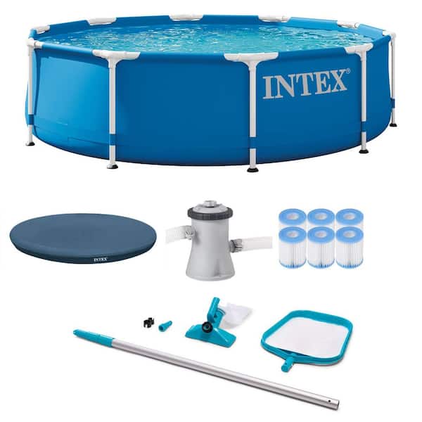 10 ft. Round 30 in. Deep Above Ground Pool Set