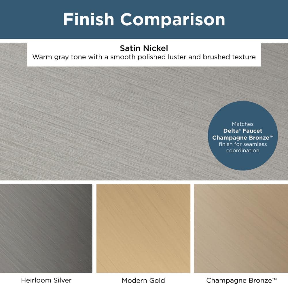 Soft Square Brushed Satin Nickel Cabinet Knob with Mounting Hardware