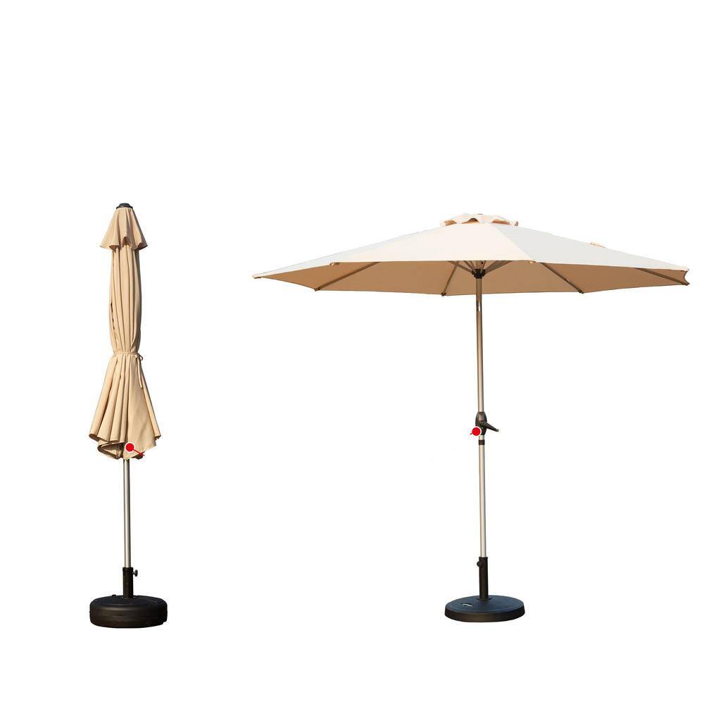 9 ft. Aluminium Market Patio Umbrella Outdoor Table Umbrella with Push Butt