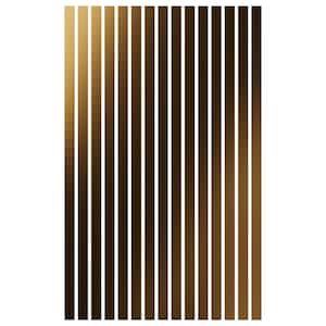 Adjustable Slat Wall 1/8 in. T x 3 ft. W x 8 ft. L Gold Mirror Acrylic Decorative Wall Paneling (15-Pack)