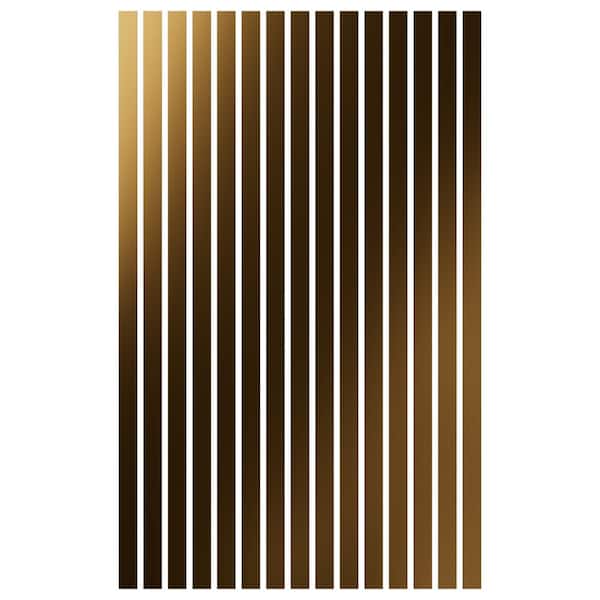 Ekena Millwork Adjustable Slat Wall 1/8 in. T x 3 ft. W x 8 ft. L Gold Mirror Acrylic Decorative Wall Paneling (15-Pack)