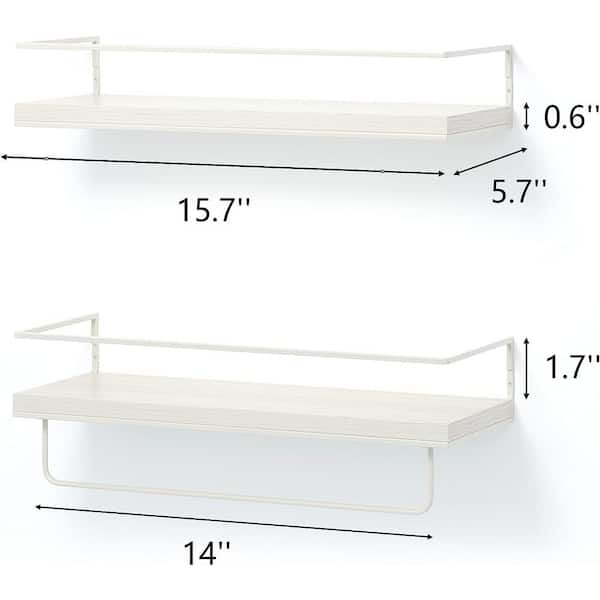 Aoibox 6 in. W x15.7 in. D Bathroom Floating Shelf Wall Mounted