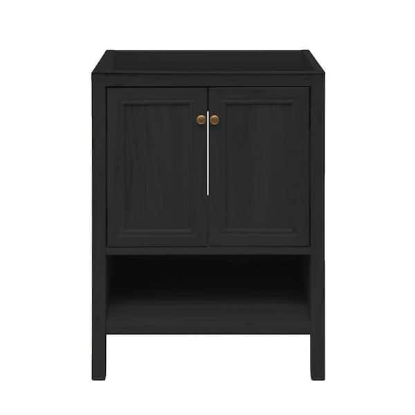 Swiss Madison Chateau 24 in. Freestanding Bathroom Vanity Cabinet without Top in Black Oak