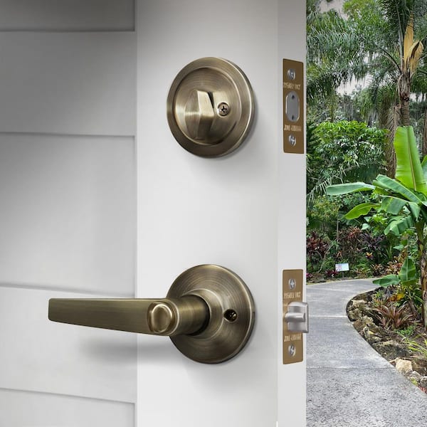 Premier Lock Knobs With Deadbolt Reversible Entry Set