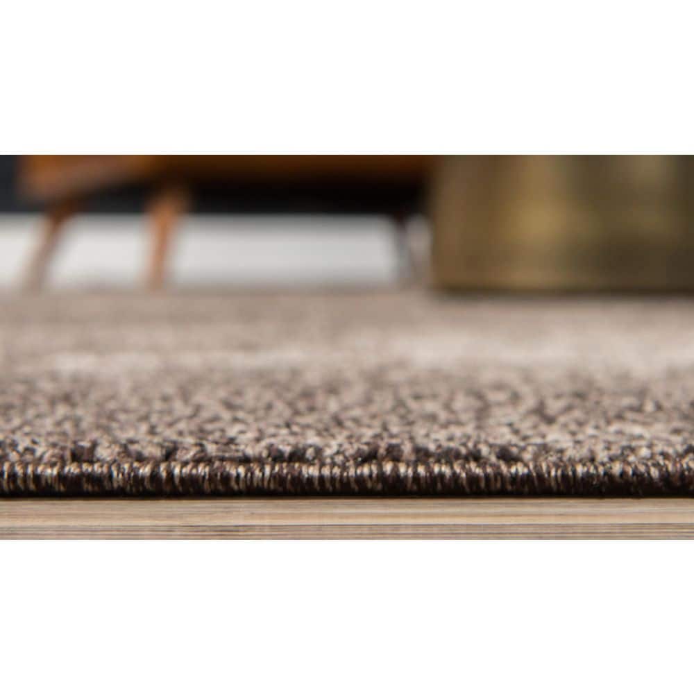 Brown Tufted Reversible Synthetic 6' x 9' Area Rug