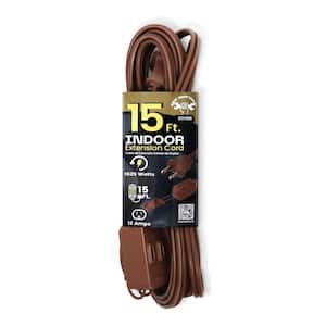 15 ft. 16/2 SPT, Indoor Household Extension Cord, Brown