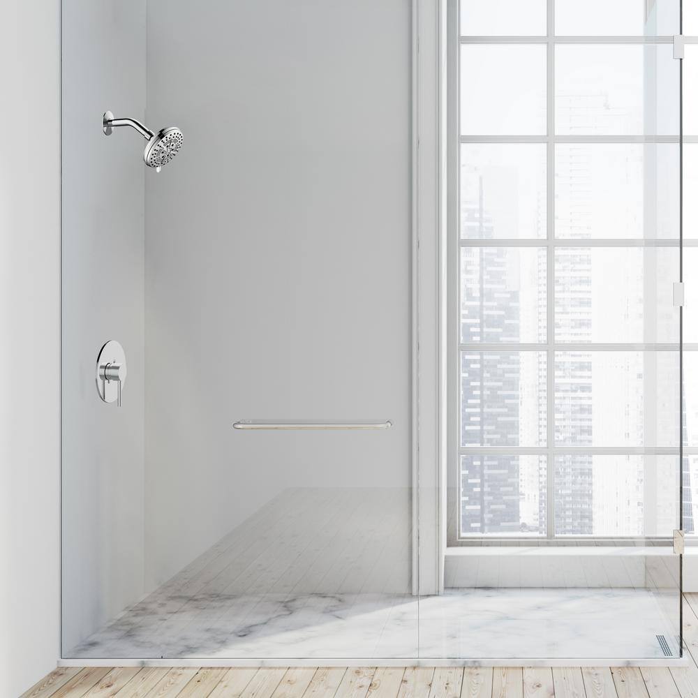 Mills Modern 7-inch Chrome 6-Function Wall Mounted Shower Head