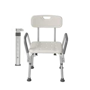 Shower Chair for Bathroom Shower Seat with Padded Armrest and Back, Perfect for Bathtubs