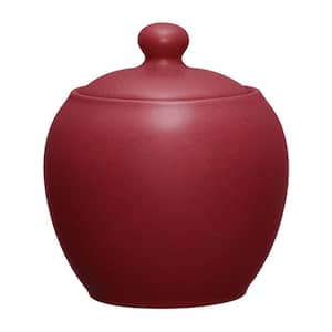 Colorwave Raspberry Red Stoneware Sugar Bowl with Cover 13 oz.