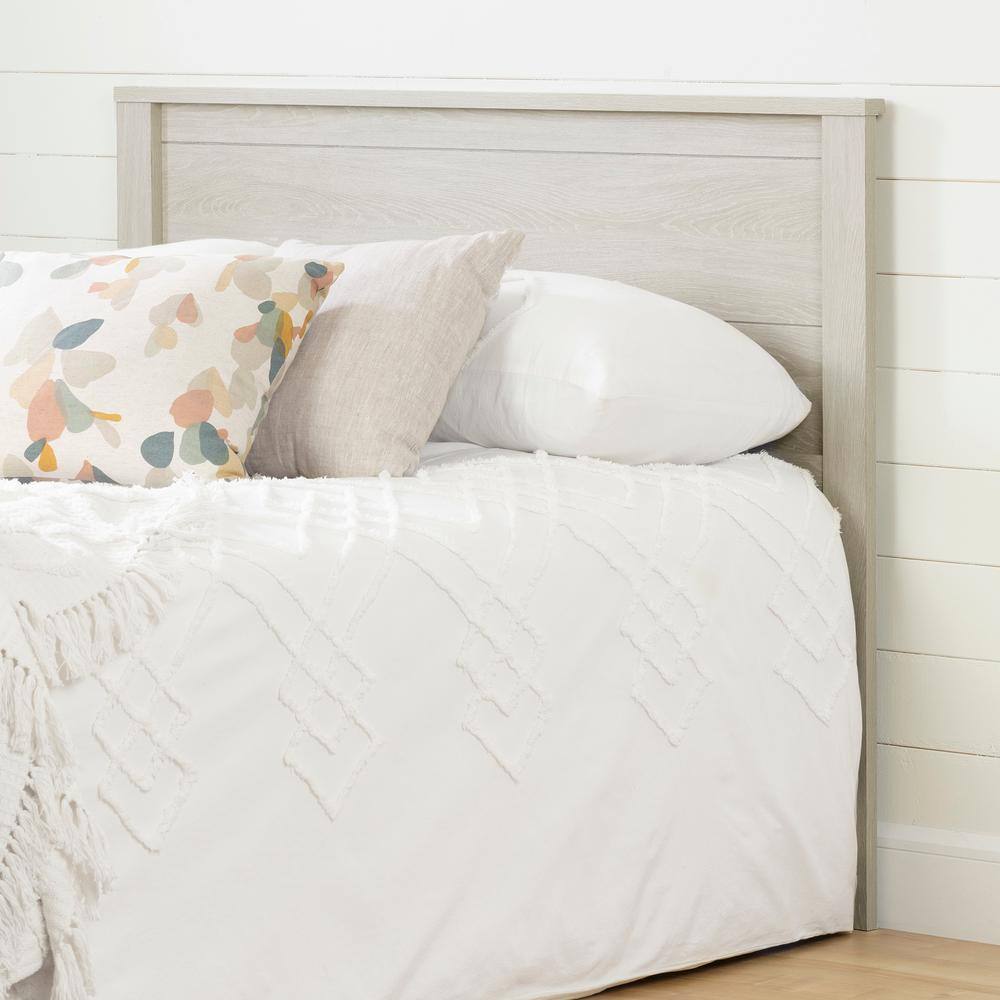 Fynn Full Winter Oak Wood Panel Headboard with Storage