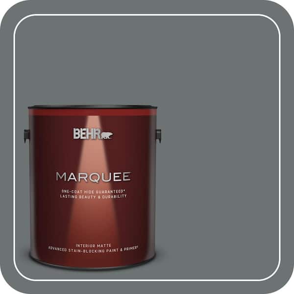 BEHR MARQUEE 1 gal. #MQ5-28 Dawn Gray One-Coat Hide Matte Interior Paint & Primer