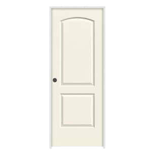 30 in. x 80 in. Continental Vanilla Painted Right-Hand Smooth Molded Composite Single Prehung Interior Door