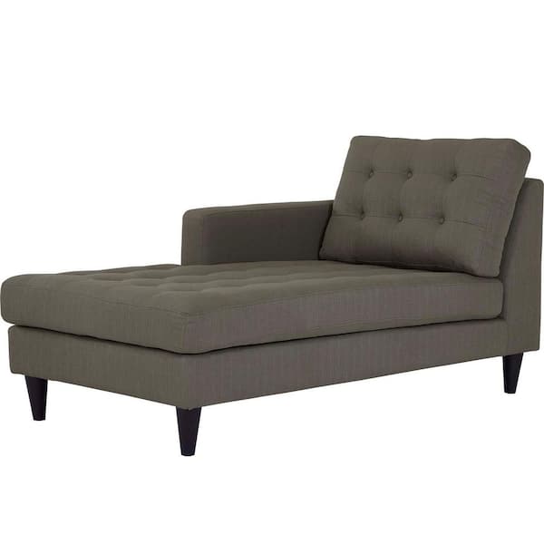 Empress Granite Left-Arm Upholstered Fabric Chaise
