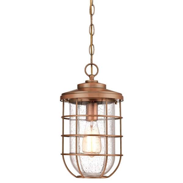 Westinghouse Ferry 1-Light Washed Copper Outdoor Hanging Pendant