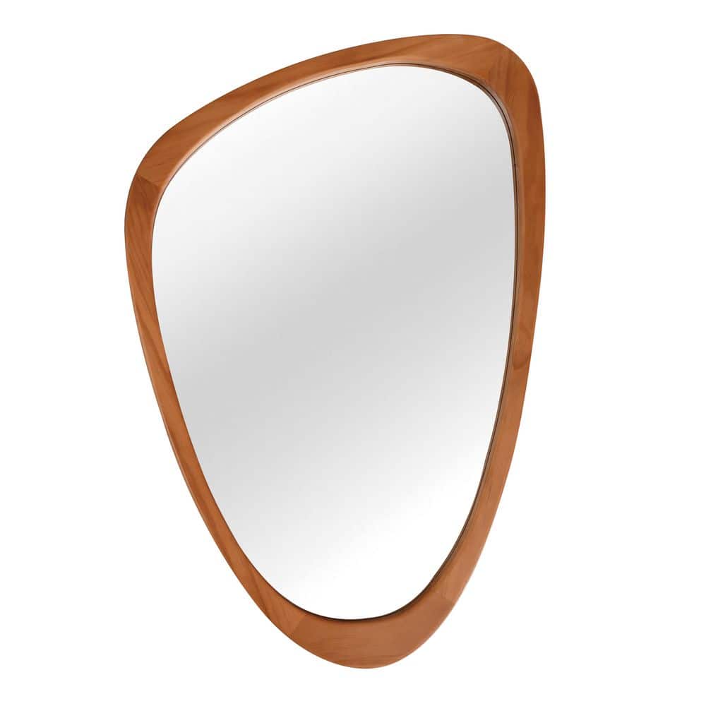 24 in. W x 36 in. H Irregular Framed Wall Bathroom Vanity Mirror in Yellow Brown,Sturdy Frame price history on PriceWatchPro