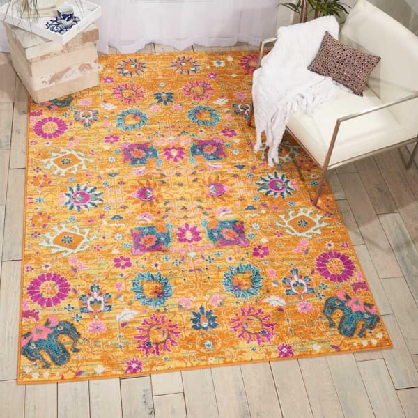 Passion Sun 5 ft. x 7 ft. Persian Vintage Area Rug