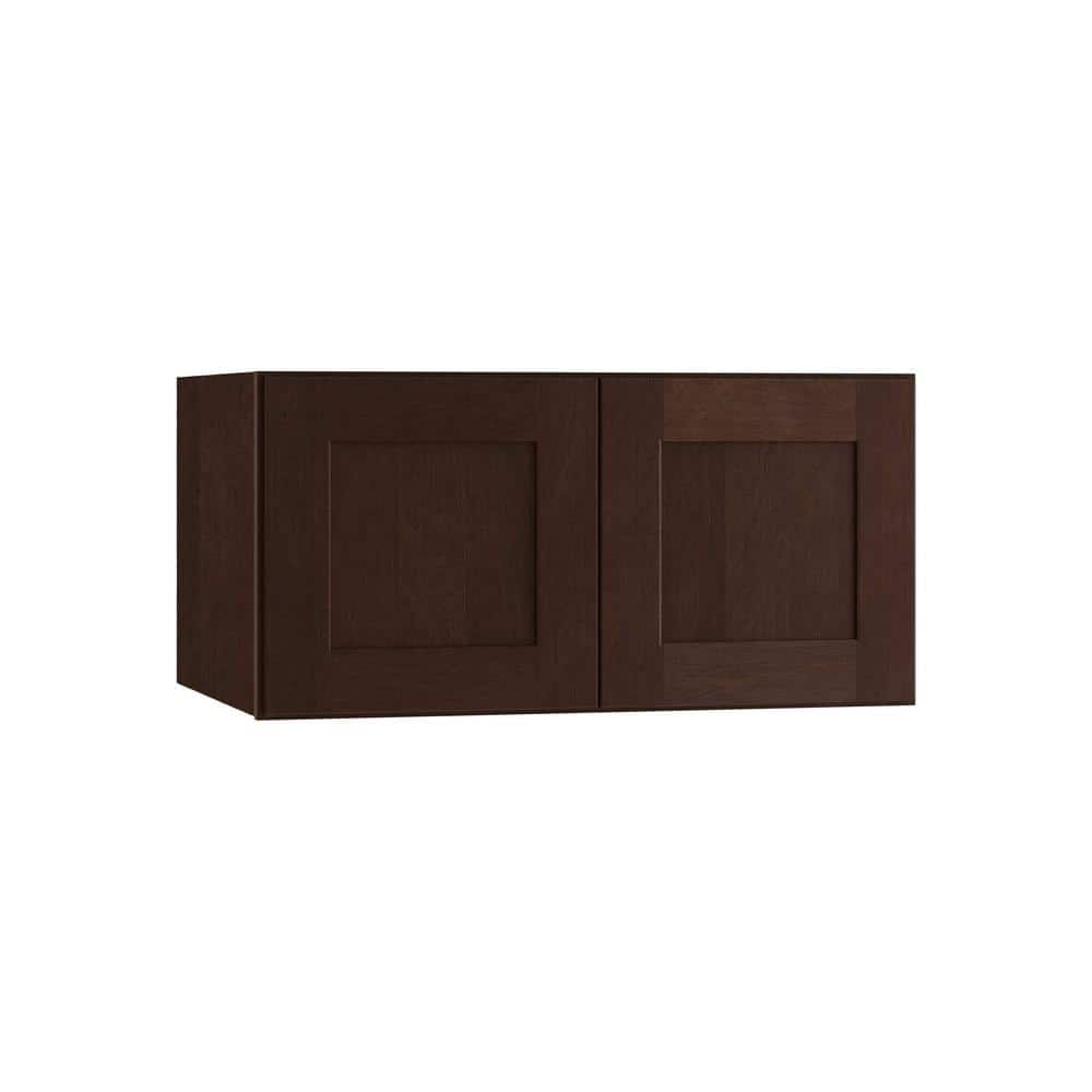 Newport 33 in. W x 24 in. D x 15 in. H Assembled Plywood Wall Bridge Kitchen Cabinet in Manganite with Soft Close price history on PriceWatchPro