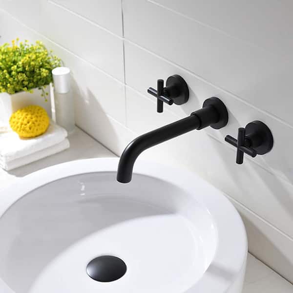 Pop Up Drain Stopper Bathroom Sink Drain with Overflow Matte Black RB0739
