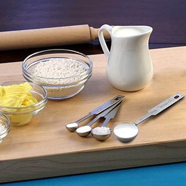 5-Piece Food Grade Stainless Steel Measuring Spoon Set with Accurate Tablespoon and Teaspoon Sizes for Kitchen Use