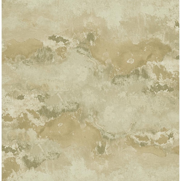 Seabrook Designs Sicily Marble Cream, Beige, and Green Olive Faux Paper Strippable Roll (Covers 56.05 sq. ft.)