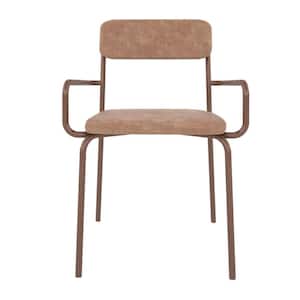 Whythe Corten PU Leather Dining Arm Chair