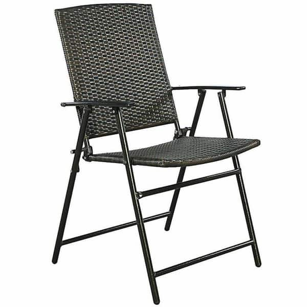 Zeus Ruta Folding Outdoor Patio Sling Rattan Camping Deck Chairs