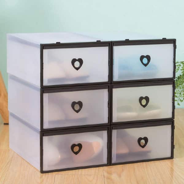 24Pcs Clear Shoes Box Storage Case 24/12/6Pcs DIY Plastic Container  Organizer Home Organization