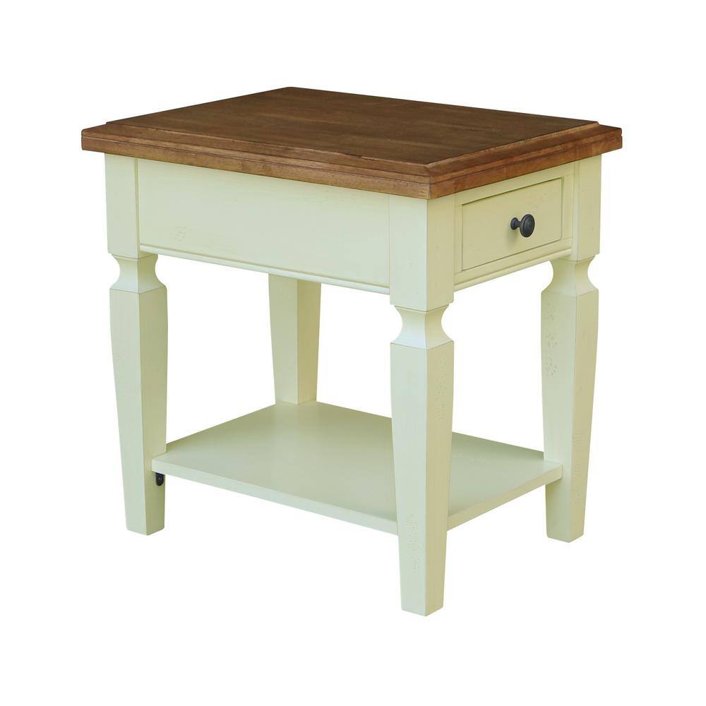 Vista 2-Tone Hickory and Gray End Table - thumbnail 2