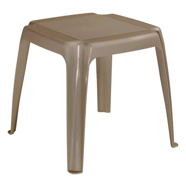 StyleWell Mushroom Stacking Resin Plastic Outdoor Side Table