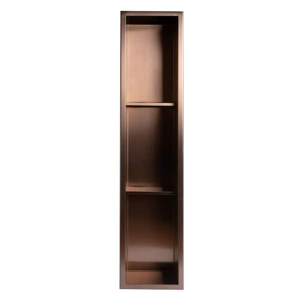 Shower shelf 6, double » brushed copper