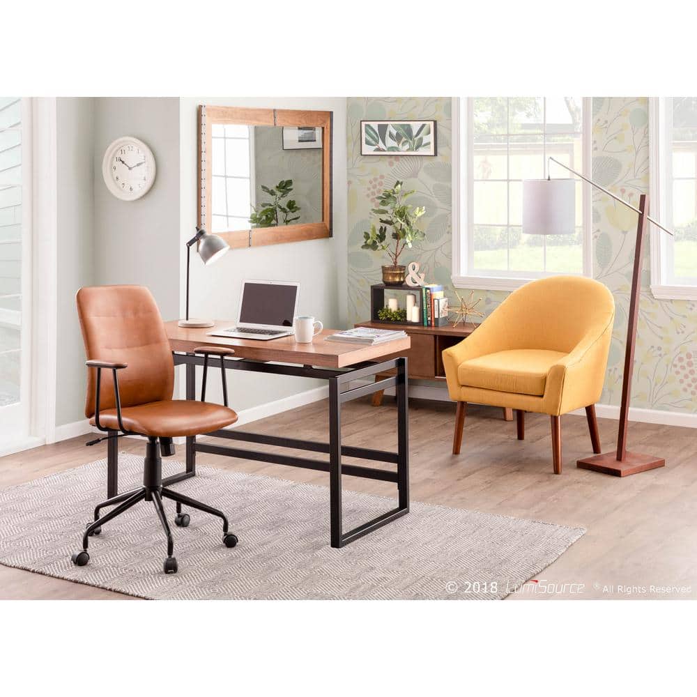 Frederick Brown Faux Leather Swivel Office Chair