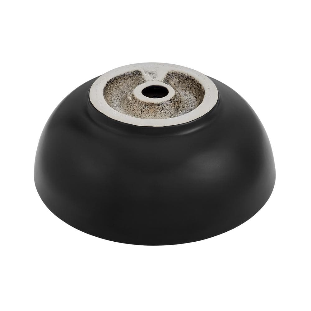 Matte Black Ceramic Round Above-Counter Vessel Sink
