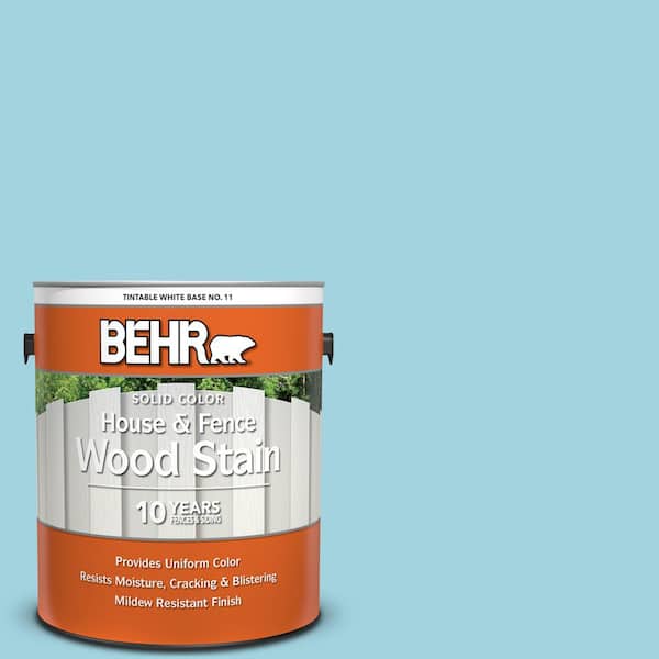 BEHR 1 gal. #M470-3 Midwinter Mist Solid Color House and Fence Exterior Wood Stain