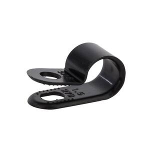 Standard Duty Nylon Cable Clamps 0.375 in. x 0.375 in., Black (100-Pack)