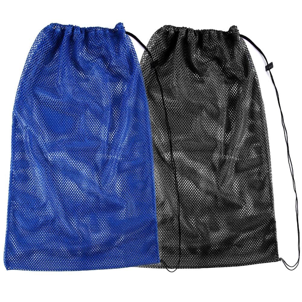 18 in. x 27 in. Mesh Dive Gear Bag, Foldable Snorkel Backpack, Black and Blue, 2-Pack price history on PriceWatchPro