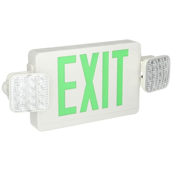 Lithonia Lighting Thermoplastic LED Emergency Exit Sign/Fixture Unit Combo